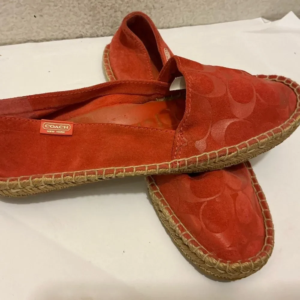 Coach Women's Vibrant Red Espadrilles